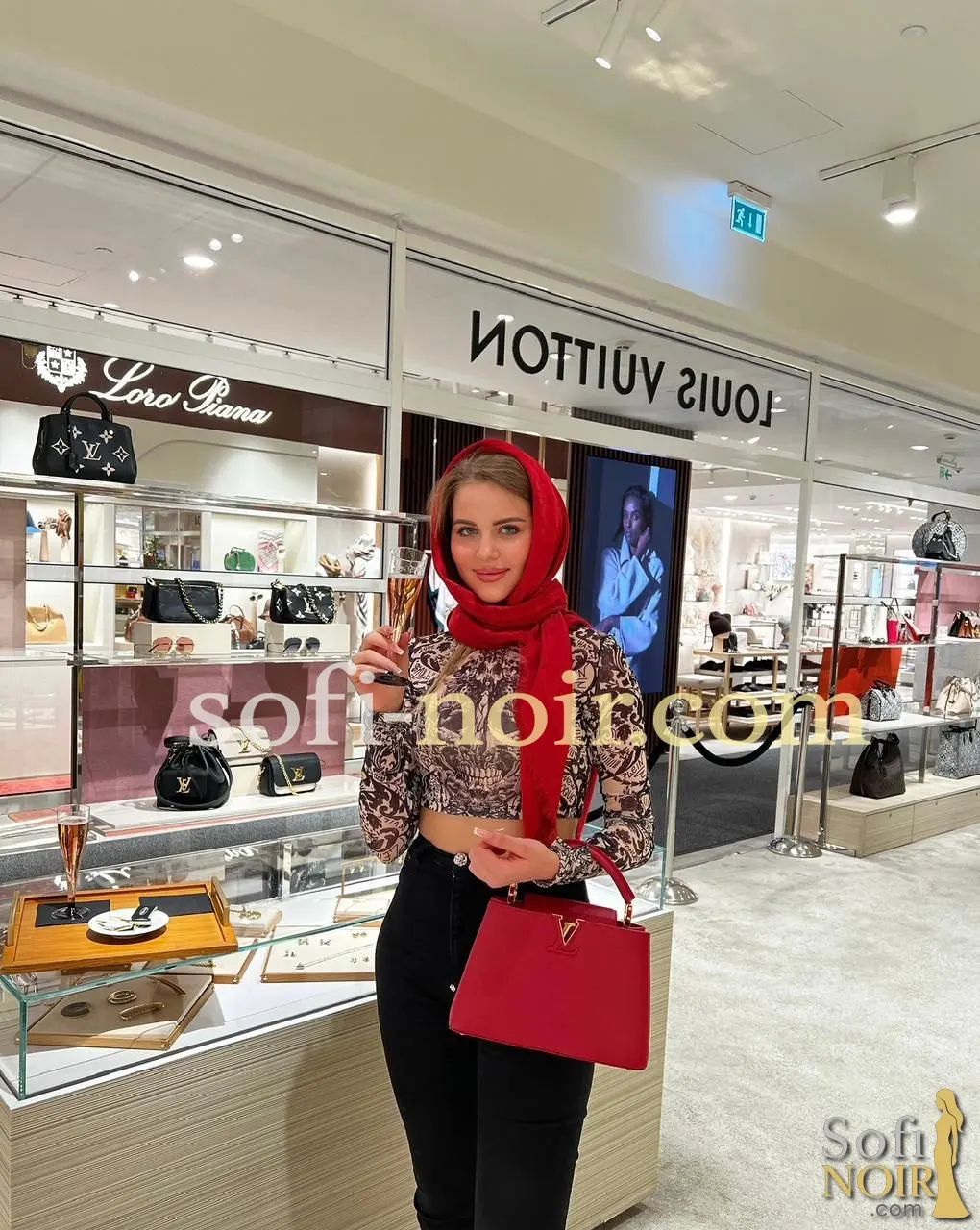 Sofi Noir looking at the camera